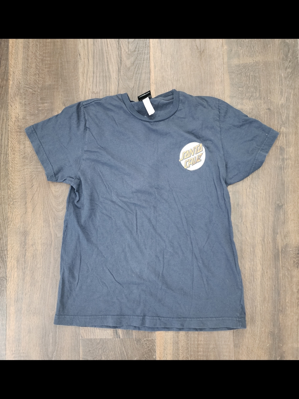 Santa Cruz Skateboards Navy Short-Sleeve Tee with White Logo